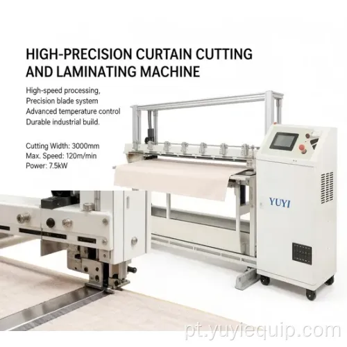 Máquina de corte de talha de altura de cortina totalmente automática modelo Yuyi 130